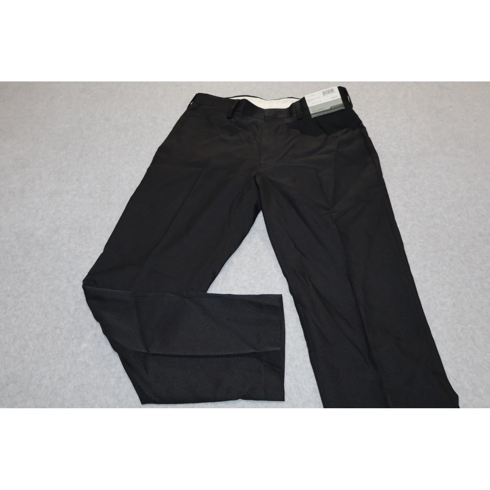 Louis Raphael Dress Pants Mens 32x30 Black Tailored Modern Fit Serge NEW